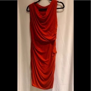 Bordeaux Los Angeles Orange Form Fitting Dress
